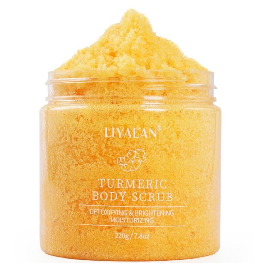 Turmeric Body Scrub Moisturizing and Exfoliating Body, Face, Hand, Foot Scrub,No